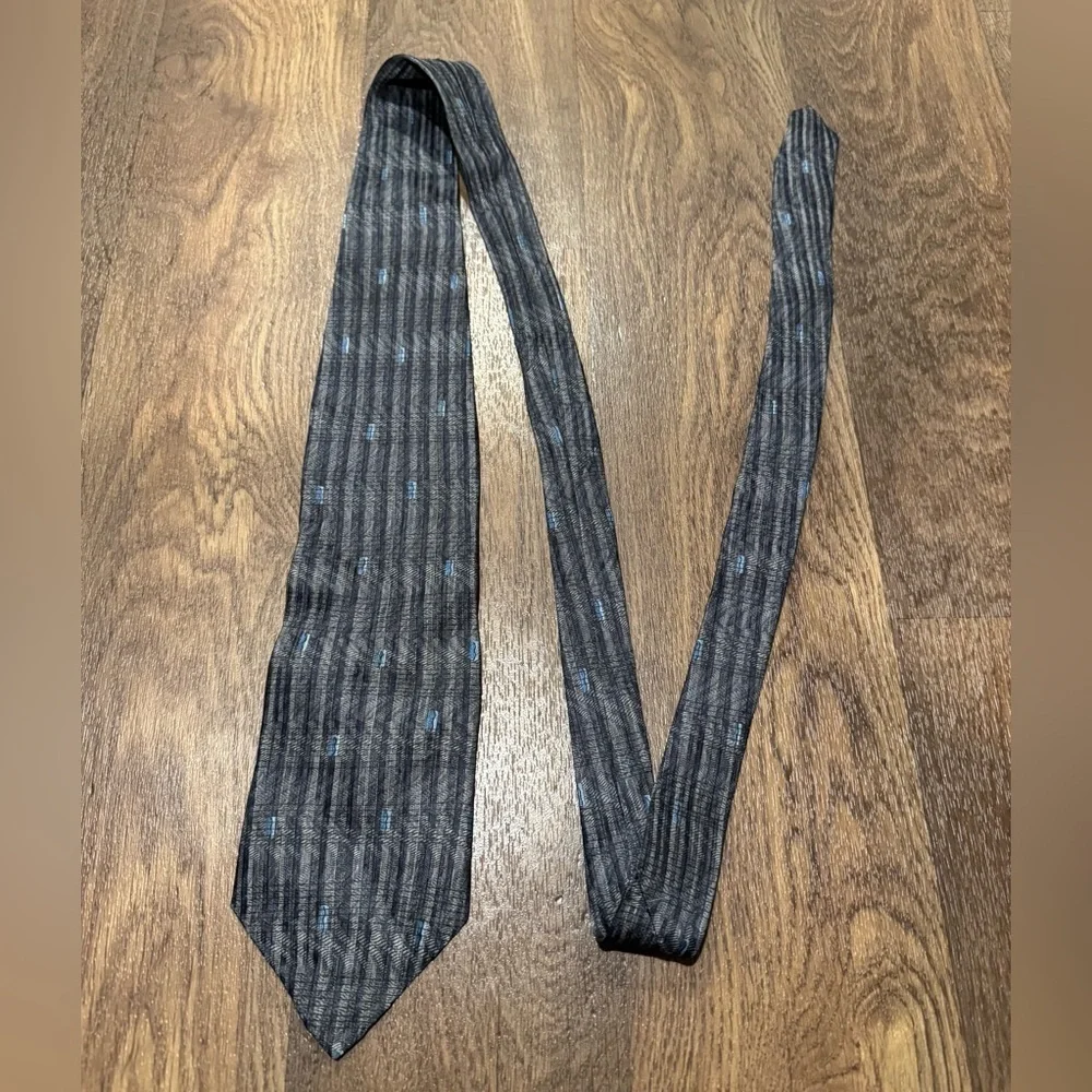 Geoffrey Beene 100% Silk Men’s Ties Yellow Gray Abstract Pattern-Lot of 2